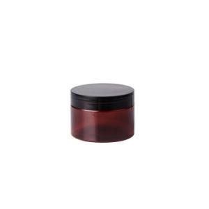 Amber Plastic Cosmetic Jar Wholesale Pet Packaging Face Body Cream Food Jar with Lid