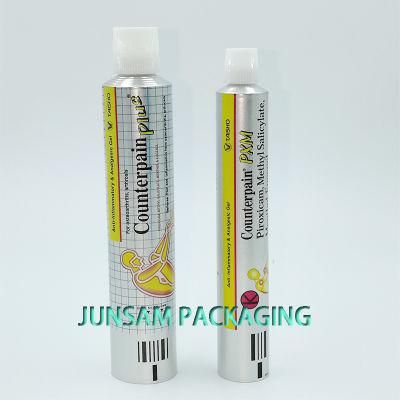 Elongated Nozzle Aluminum Collapsible Tube for Eye Ointment Cream Cosmetic Packaging