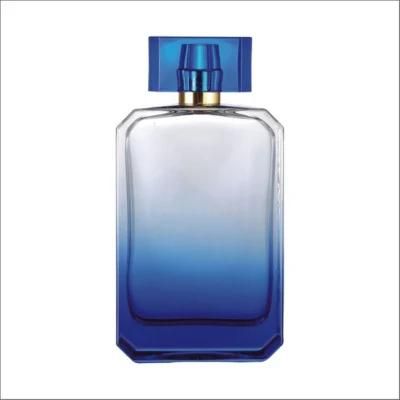 100ml Gradual Change Color Pattern Perfume Bottle, Empty Glass Bottle Has Groove Can Applique Custom Logo