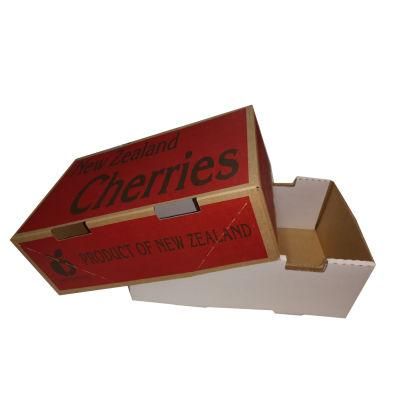 Online Custom Corrugated Paper Box with Window for Packaging Fruits
