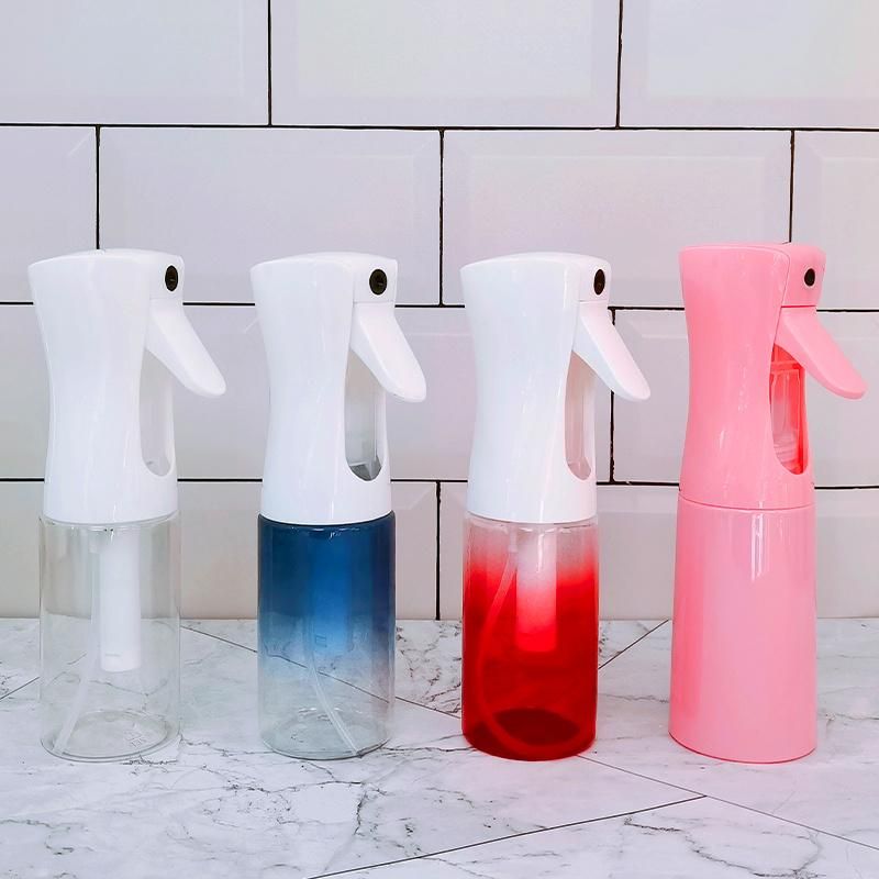 Hot Selling 200ml 300ml Plastic Pink Continuous Mist Spray Bottles for Sale