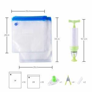 Reusable Sous Vide Vacuum Bags Set with Hand Pump and Clip