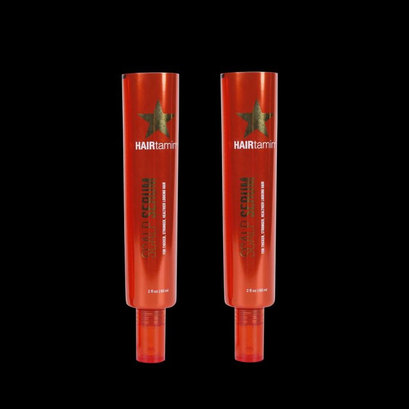 Customized Printing Red Circular Plastic Cosmetic Packaging Hoses
