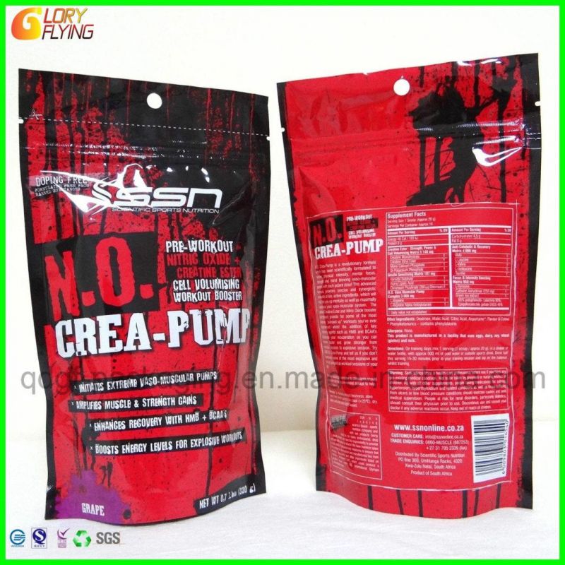 High Protein Food Packaging Plastic Bag with Zipper