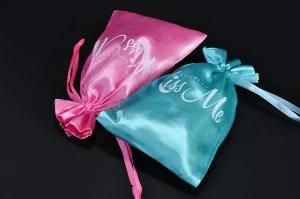 Factory Custom Printed Logo Extra Large Silk Wig Satin Hair Bag