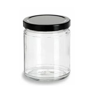 5oz Straight Side Round Kitchen Storage Glass Honey Spice Jar with Screw Lid