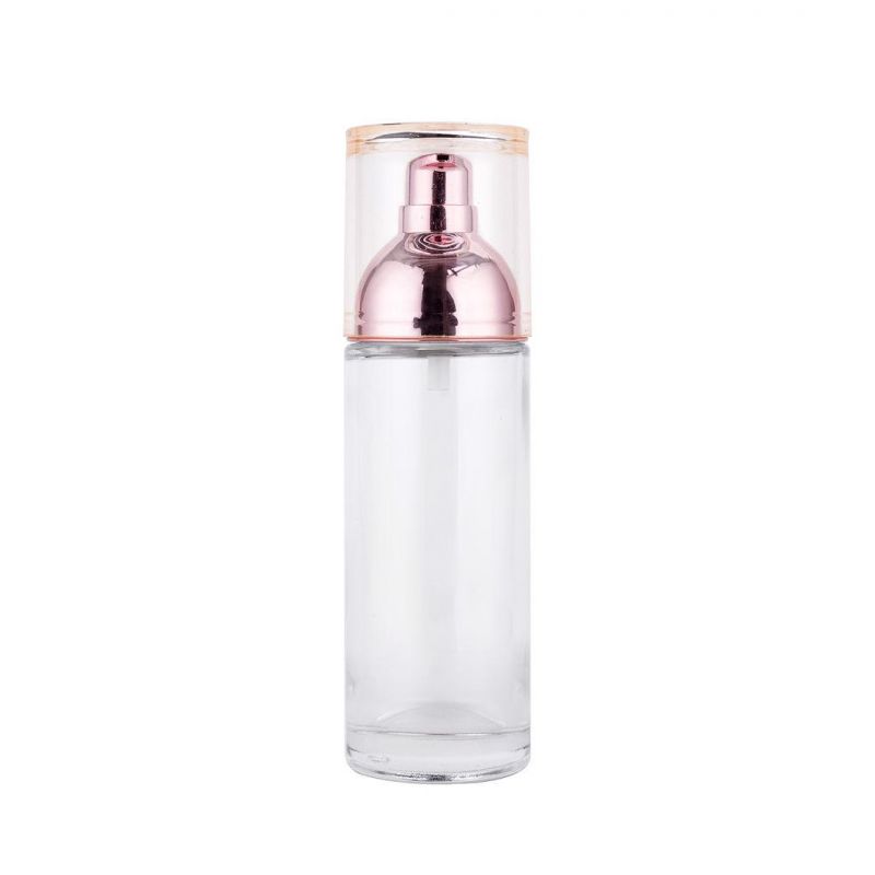 40ml New Fashion Cylinder Glass Luxury Bottle with Lotion Pump
