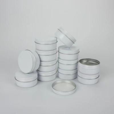 Silver Aluminum Jar with Aluminum Screw Top Lip with Foam EPE Liner for Use with 30 Ml Aluminum Jar