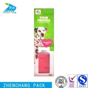 Reclosable Custom Size Pet Food Cat Food Zipper Lock Bag Aluminum Foil Three Side Sealing Packaging Bag with Transparent Window