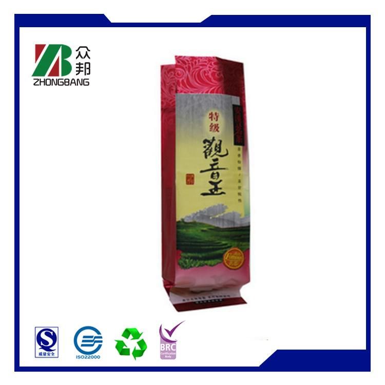 Laminated Aluminum Foil Side Gusset Plastic Bag for Tea