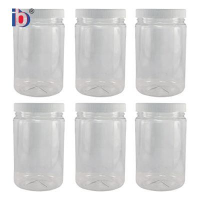Round Shape Pet Packaging Leak Proof Lids Clear Food Plastic Jar Ib-E21