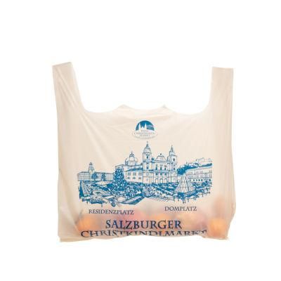 Biodegradable Plastic T Shirt Bag Compostable Bags with En 13432 Certificate