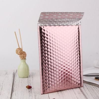 Custom Sakura Pink Blush Small Padded Packaging Bags Envelopes Poly Bubble Mailers, 4X8 Inches Self Seal Shipping Bag