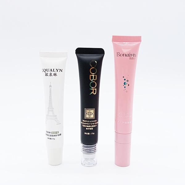 Eye Cream Cosmetic Tube with Three Roller Ball Applicator