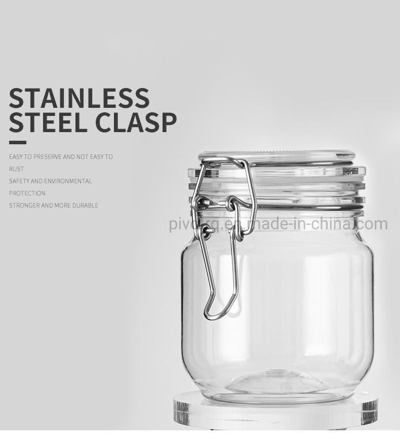 500g Pet Honey Bottle with Steel Wire Clasp Handle for Honey Packing