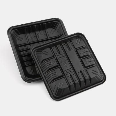 Customized Black PP Tray Food Grade Plastic PP Trays For meat Food Packaging Container