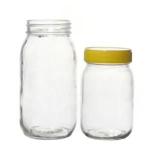 Customize Factory Direct Sale Clear Round Hot Sale Empty Big Glass Jar 430ml 700ml Food Storage Jars with Lids