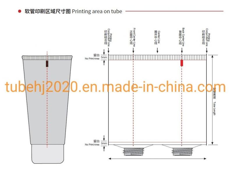 PE/Abl/Pbl Cosmetic Plastic Packaging Tube for Hand Cream, Hand Sanitizer, Hand Wash, Skin Care and Massage Eye Cream with Needle