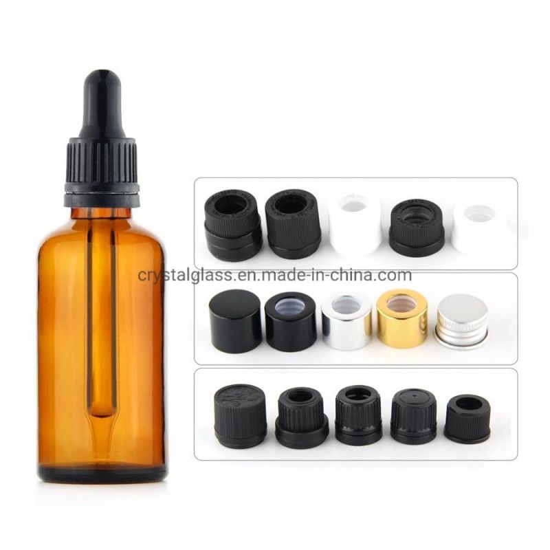15ml 20ml Green Luxury Glass Dropper Serum Bottle with Various Style Lids