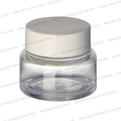 PETG Best Selling Empty Clear Plastic Cosmetic Jar 50g for Cream
