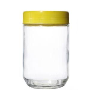 Hot Sale Clear Flint High Quality Metal Lids Storage Round Food Glass Jar Manufacturers