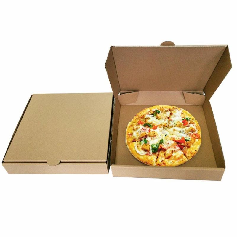 Customized Printing Corrugated Packaging Box Kraft Paper Pizza Box