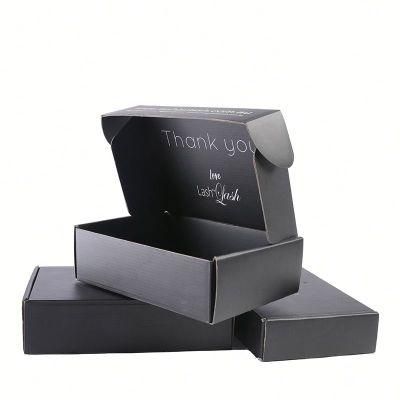 Fctory Custom Logo Corrugated Black Color Paper Box Packages for Tumblers