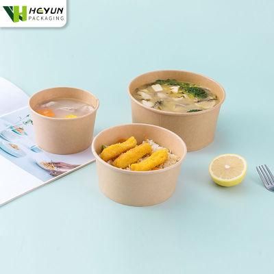 1100ml 1300ml 1500ml 1800ml Big Open Mouth Design Easy Use Paper Food Container with Lid
