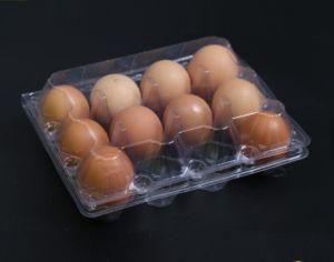 Biodegradable Plastic Packaging Transparent Box Container 12 Eggs Tray Blister
