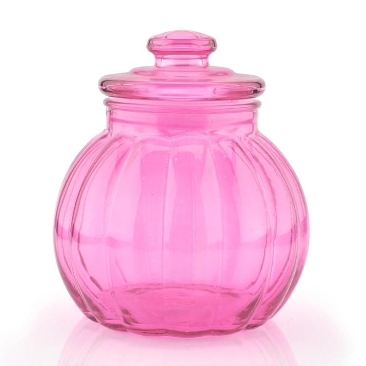 Glassware Clear Elegant Pumpkin Shape Air-Tight Storage Glass Jar