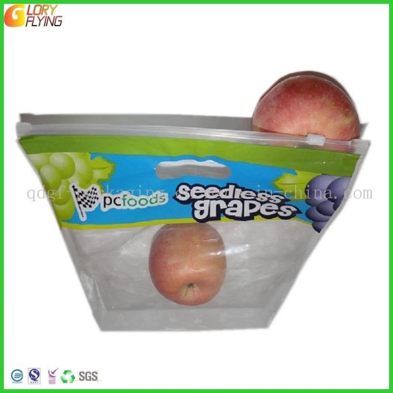 Slider Zipper Plastic Packaging Bag for Grape and Freshness Vegetable Packing