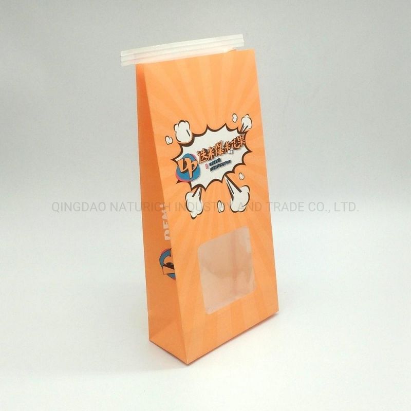 Best Price Quad Seal Paper Bag with Window and Tie Tie