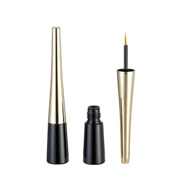 Matte Gold Black Packaging Slim Empty Liquid Eyeliner Tube Container