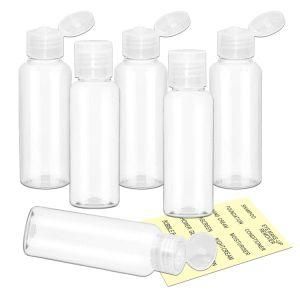 50ml Empty Plastic Bottles 1.69 Oz Small Refillable Toiletry Travel Size Containers with Flip Cap