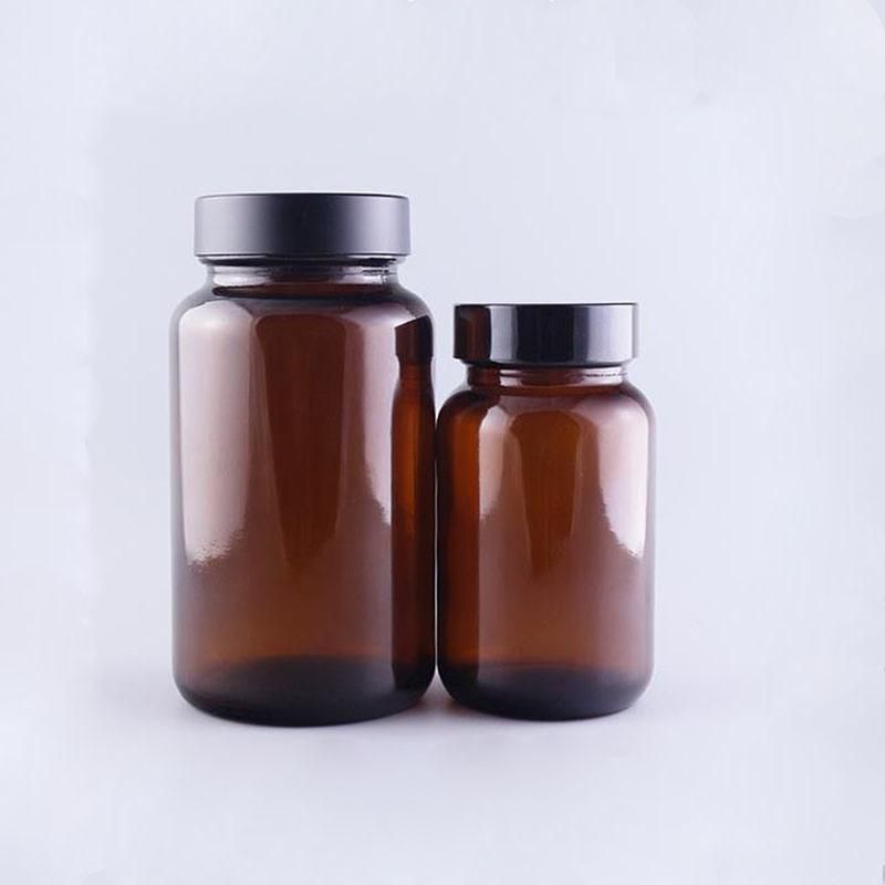 60ml 75ml 100ml 120ml Amber Pill Packaging Bottle Medicine Glass Bottle