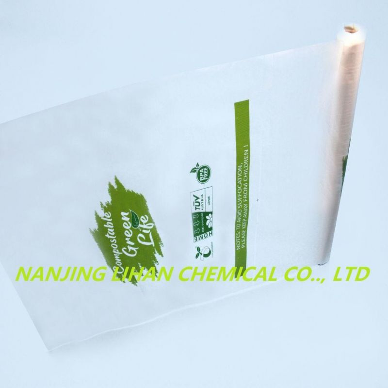 Eco Friendly Wholesale Cornstarch Custom Color Printed 100% Biodegradable Compostable Plastic Shopping Bags on Roll