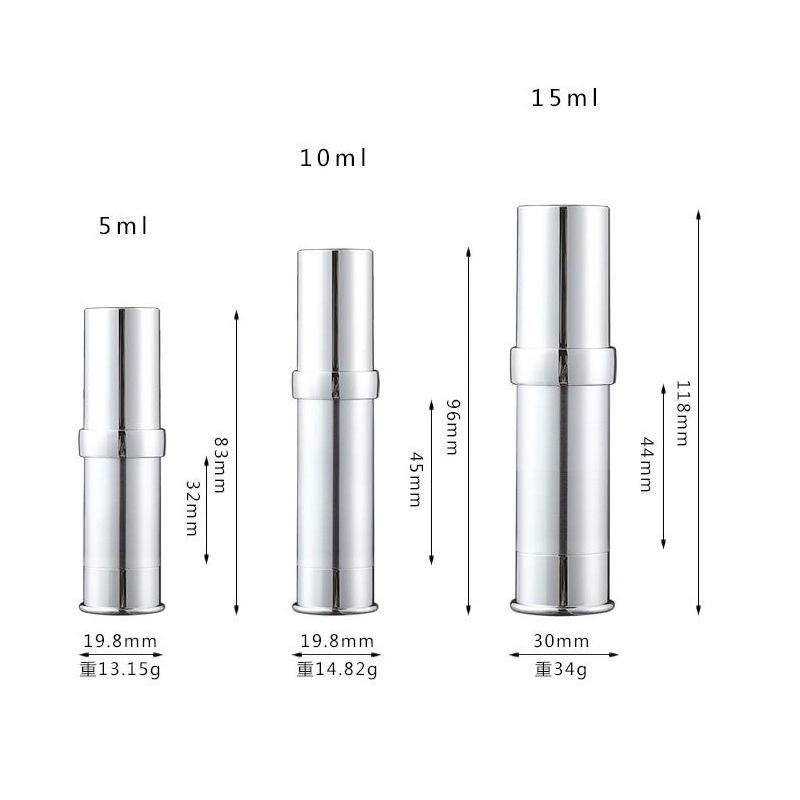 Luxury 5ml 10ml 15ml 20ml 30ml Mini Atomizer White Gold Pet Head Glass Plastic Perfume Mini Lotion Water Packaging Cosmetic Pump Mist Airless Spray Bottle