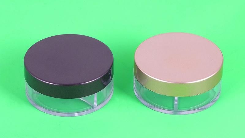 High-Grade Golden Cap Round Loose Powder Eyeshadow Case for Cosmetic Packaging