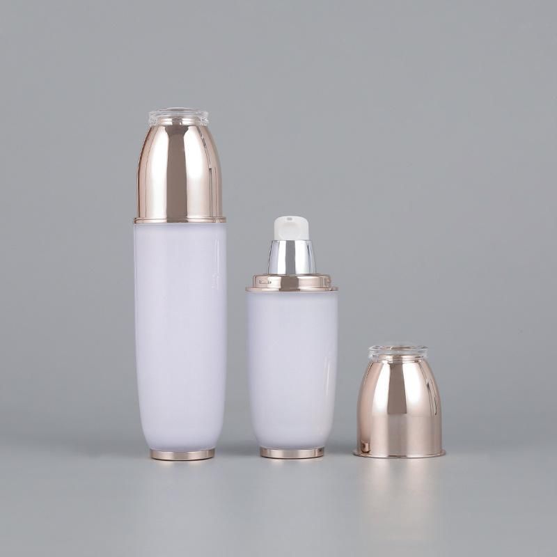 New Design PP Large Capacity Round Shoulder Straight Tube Vacuum Pump Lotion Bottle