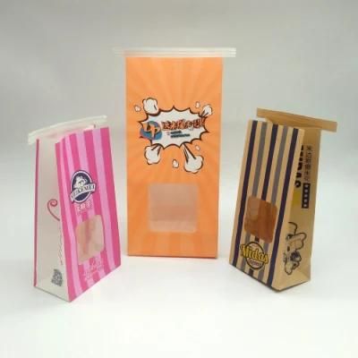 Eco-Friendly Kraft Food Bag with Tin Tie and Window