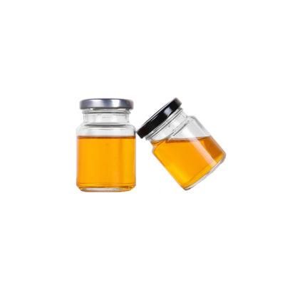Customize Label Mini Small Round Honey Glass Jar 30ml 25ml with Metal Lid
