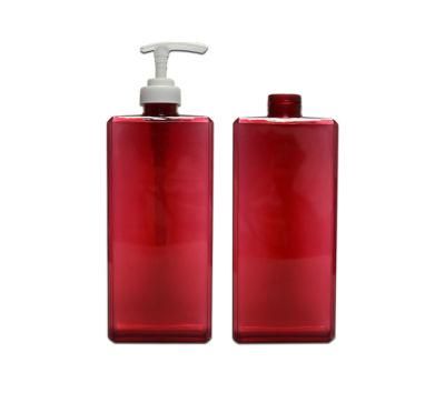 Red 450ml PETG Hair Shampoo Bottle Shower Gel Hair Conditioner Packaging Bottle Cosmetic Packaging Container Body Lotion Bottle