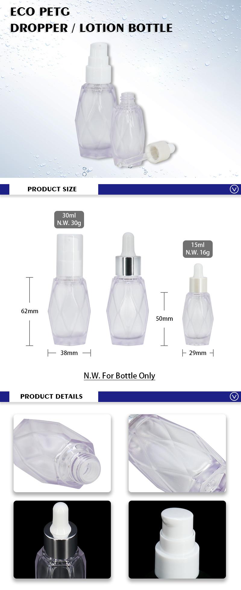 Serum Diamond Bottles Plastic Cosmetic Mini Lotion Spay Bottle