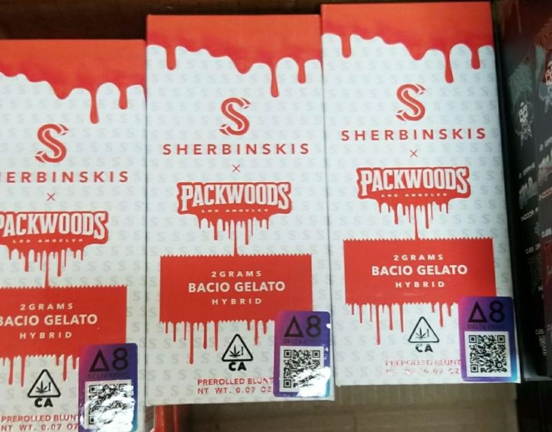Shipped in USA Packwoods 2 Gram Dry Herb Flower Hand Roll Blunt with Oil and Kief Package Preroll Joint Packaging Fast Delivery