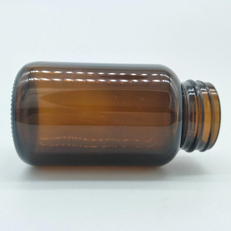Wholesale Empty Brown Boston Round Medicine Packing Glass Bottles Pills Tablets Capsules Bottles with Screw Caps