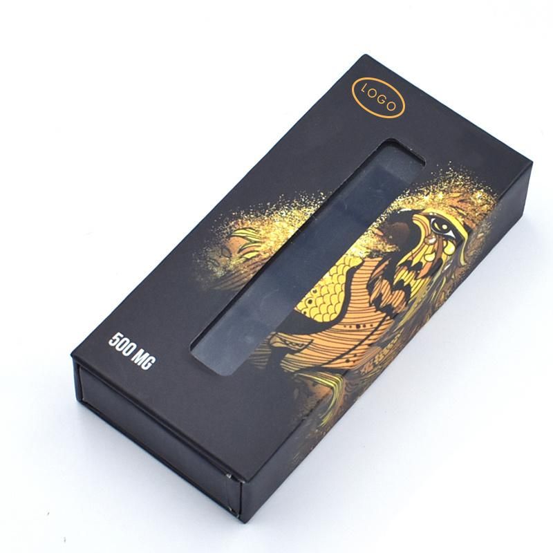 500mg PVC Transparent Window and EVA Lined Drawer Type Vape Atomizer Packaging Box