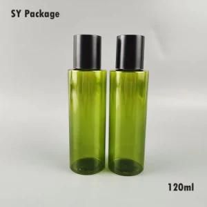 120ml Green Color Cylinder Shape Olive Oil Plastic Bottle with Screw Cap