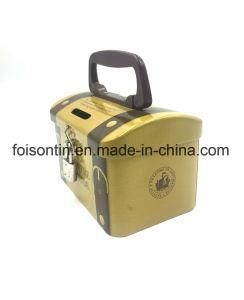 Promotional Fancy Easter Colored Chocolate Tin Box with Lock and Handle