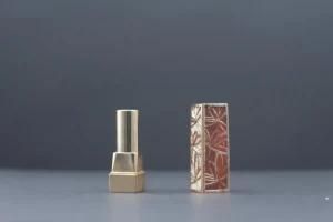 Electroplating Embossed Cosmetic Products Aluminum Makeup Packaging Lipstick Container