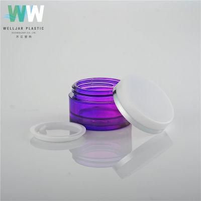 Cosmetic Sample 5g Yellow, Purple and Green Color Pet Plastic Jar